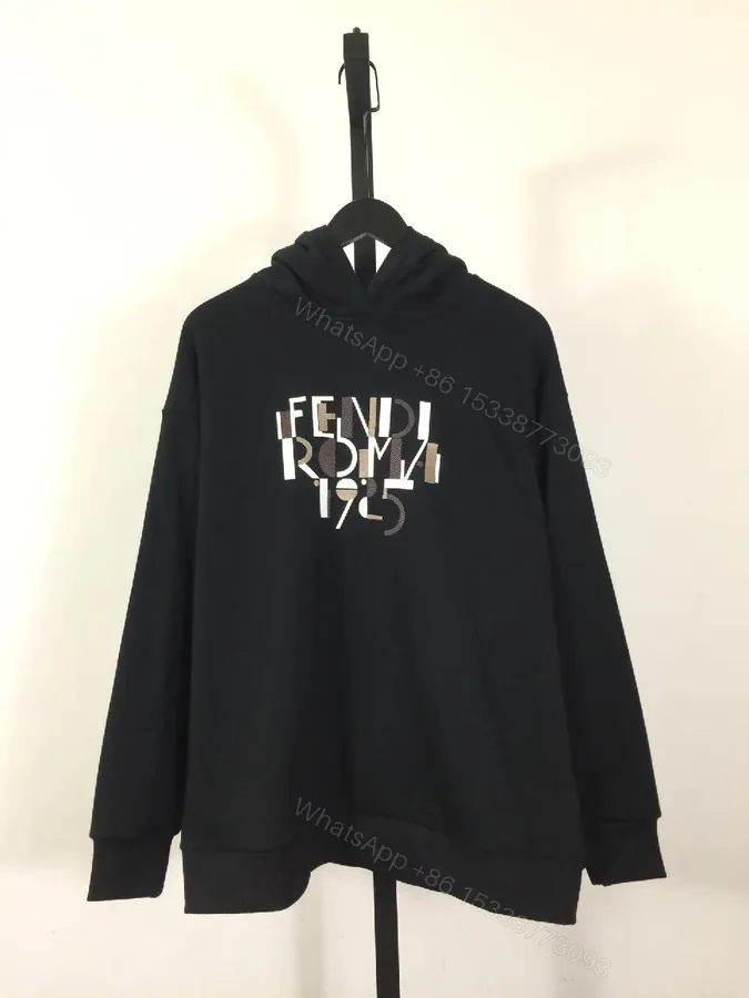 View 1 of Oversized Black Hoodie: Graphic Panel, Luxe Streetwear
