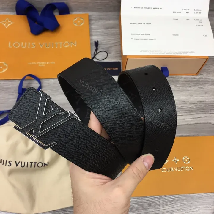 View 1 of Statement Leather Belt: LV-Inspired Buckle, All-Season Style