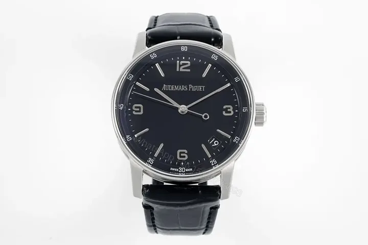 View 1 of ZF Factory Audemars Piguet CODE 11.59 Blue Dial Three-Hand Automatic Watch – 41mm Stainless Steel Case with Black Leather Strap