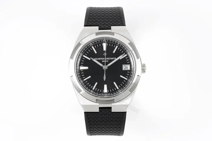 View 1 of 8F Factory Vacheron Constantin Overseas 4500V Series Stainless Steel Watch – Black Dial, 41mm, Rubber Strap, Automatic Movement Cal.5100, 60-Hour Power Reserve, Geneva Seal Certified