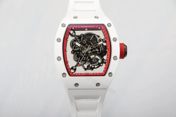 View 1 of Richard Mille RM055 White Ceramic RMUL2 Integrated Movement White Shock Absorber Edition RM055-WC-RMUL2-WHITE-CERAMIC-2100