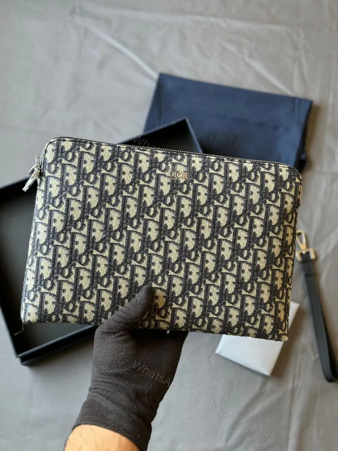 View 1 of Dior Oblique Clutch Bag Jacquard
