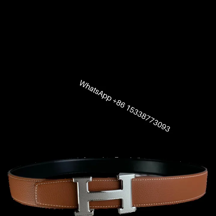 View 1 of HERMES BELT TOGO SWIFT SILOUIS VUITTONER BUCKLE BROWN 38MM