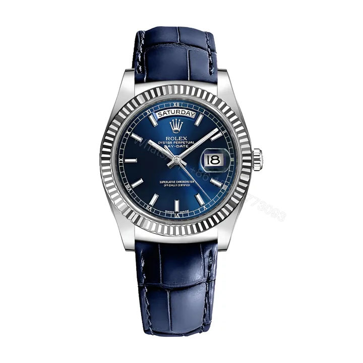 View 1 of Rolex Day-Date 118139-0004 V5 Stainless Steel Blue Dial Replica