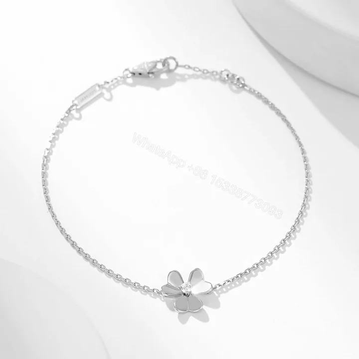 View 1 of 高仿首飾VanCleef&Arpels*RP0J500三葉草鑽石白金手鏈