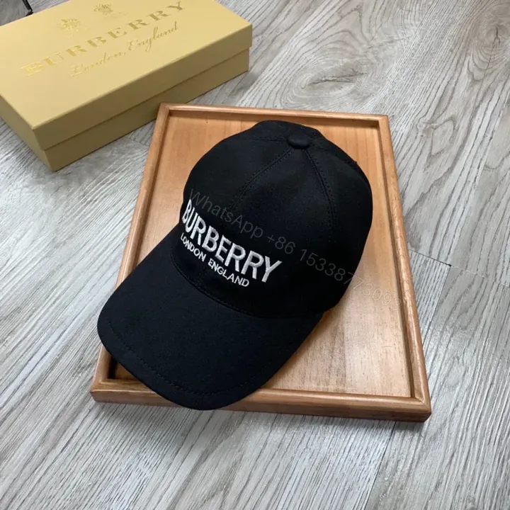 View 1 of Burberry Black Cap â€” Embroidered Luxury, Everyday Style