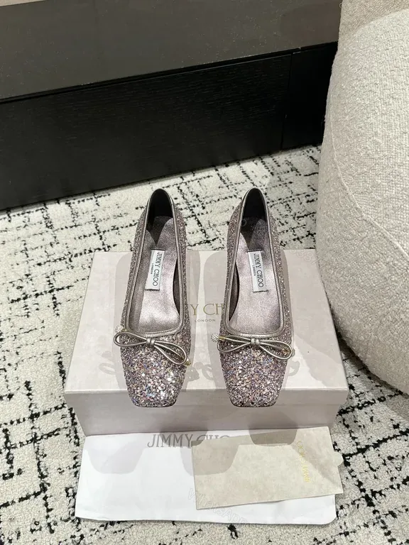 View 1 of Glitter Bow Ballet Flats â€” All-Day Comfort, Glam Style