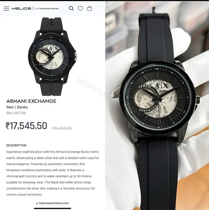 View 1 of Armani exchange black dial