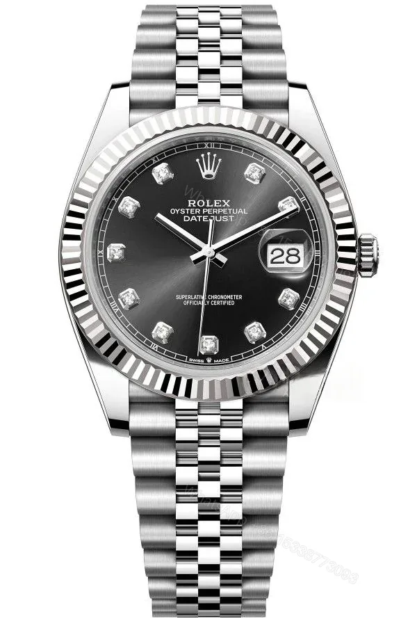 View 1 of Rolex Super Clone Watches 1:1 DateJust 41 126334 Black Diamond Jubilee