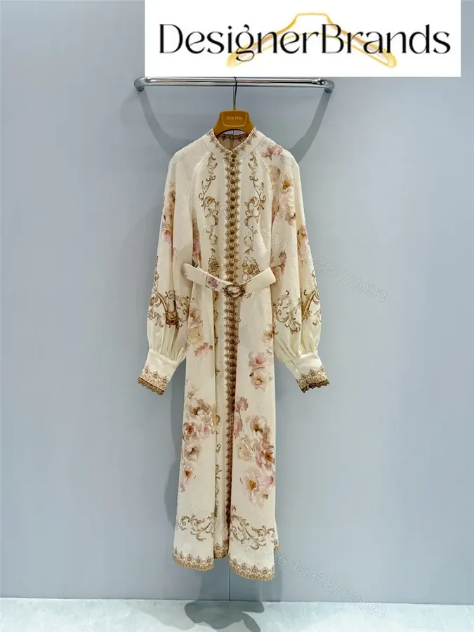 View 1 of Zimmermann Hypnotic Buttoned Midi Dress