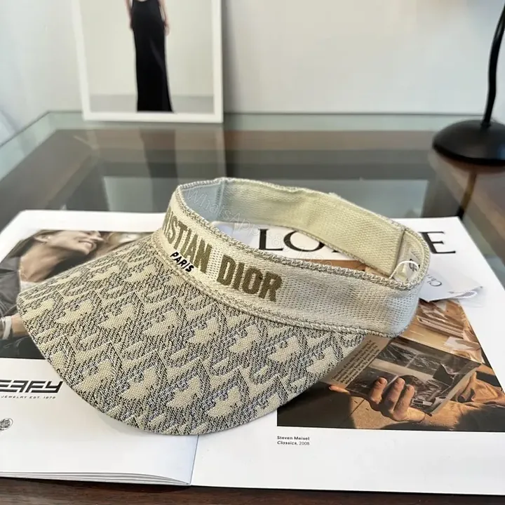 View 1 of Beige Monogram Visor — Luxe Streetwear Cap