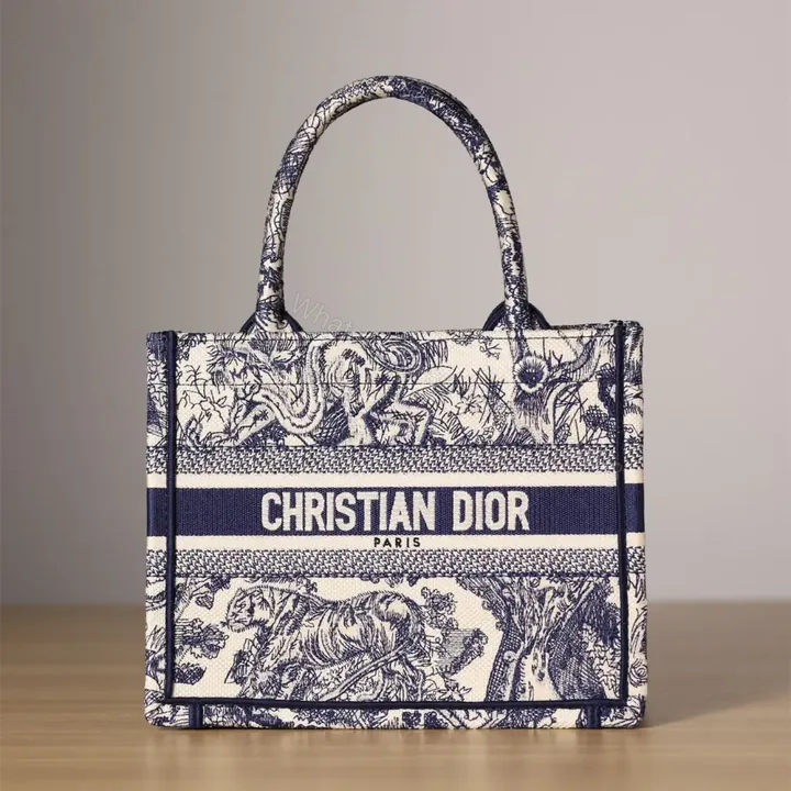 View 1 of 高仿Dior*BookTote系列藍色茹伊手袋S