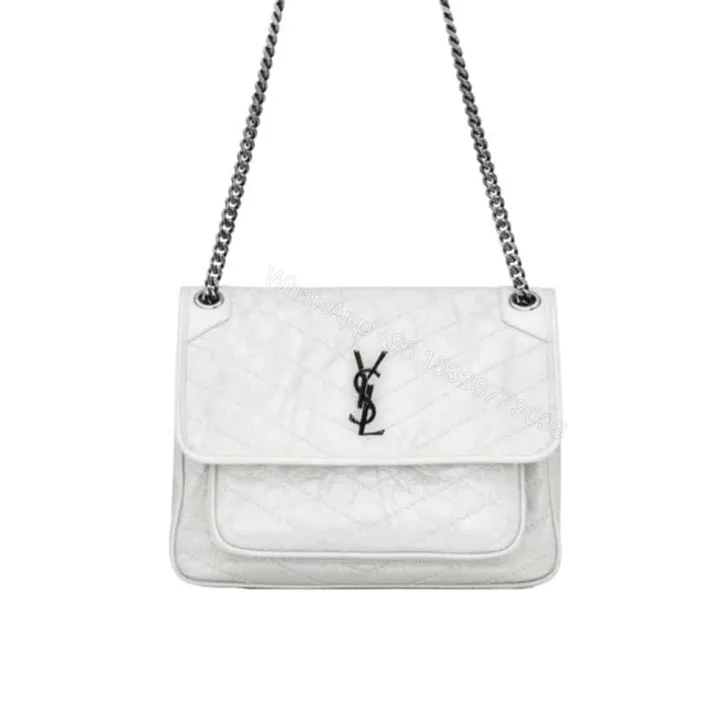 View 1 of Saint Laurent Niki Baby Chain Bag In White 28Cm 6331601El079207