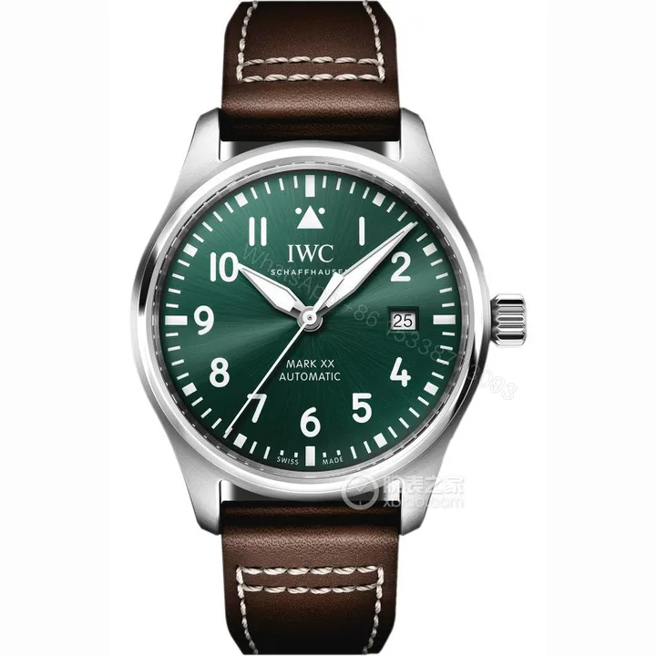 View 1 of Replica Clone IWC Pilot’s Mark 20 Green Watch