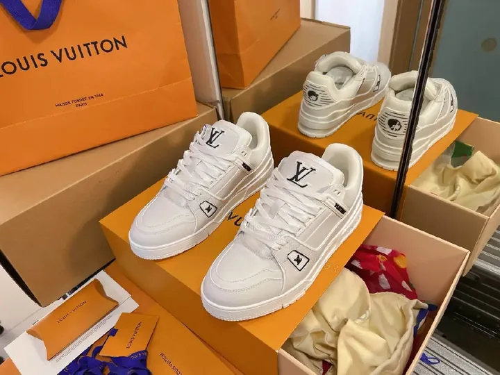View 1 of White Leather Trainer, Modern Luxury, Everyday Comfort Sneaker