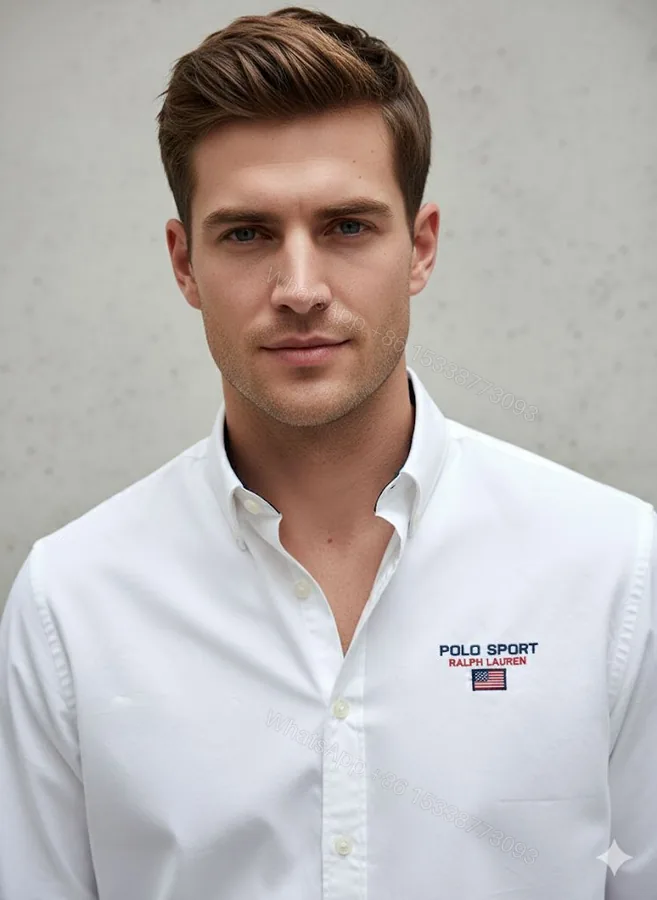 View 1 of Ralph Lauren Imported Oxford Cotton Premium Shirt White First Copy | AAA+ Replica