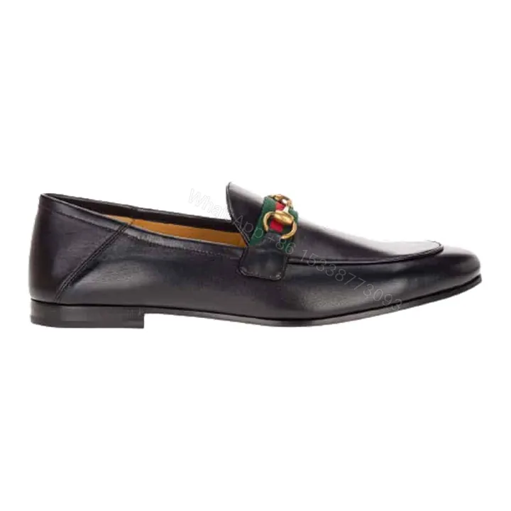 View 1 of GUCCI 10MM LEATHER FOLDABLED LOAFERS W/ WEB – LDG017