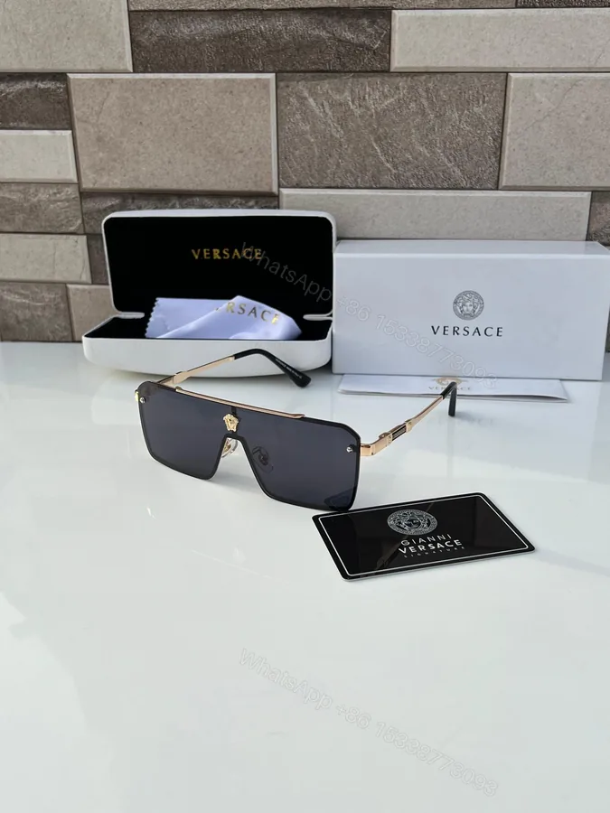 View 1 of FIRST COPY Versace 2150 Gold Black Sunglasses