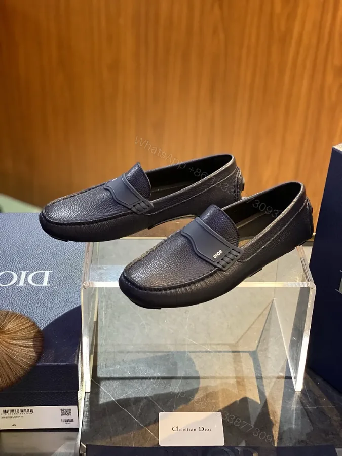 View 1 of Premium Leather Loafers: Black, Cushioned Comfort, Slim Profile