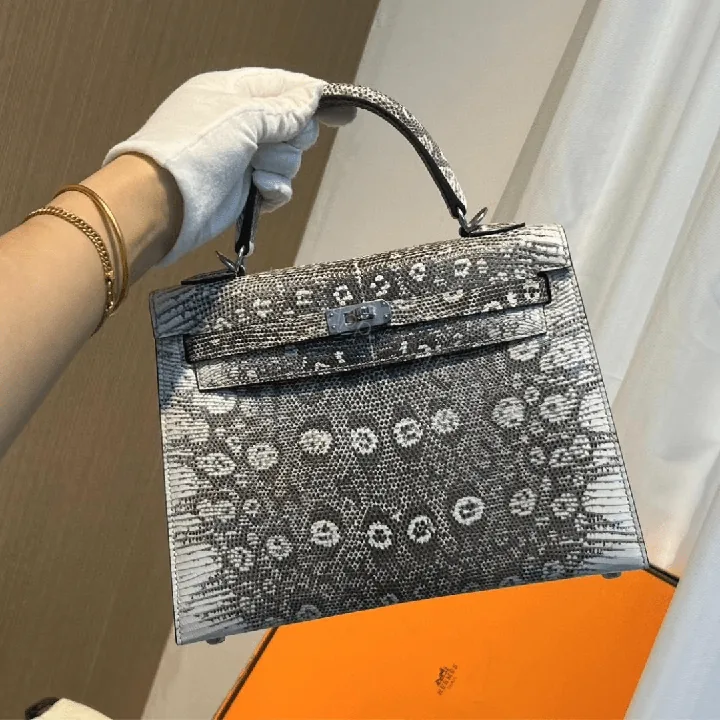 View 1 of Hermes Kelly 25 Genuine Lizard Leather