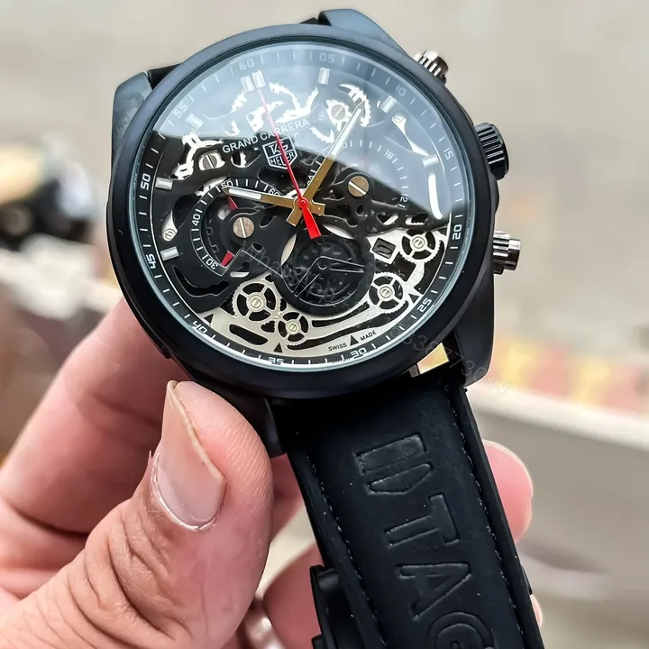 View 1 of TAG Heuer Carrera Sport CR7 Black Leather Strap