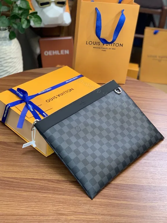 View 1 of Monochrome Graphite Crossbody: Damier Luxe, Black Trim, Compact Convenience