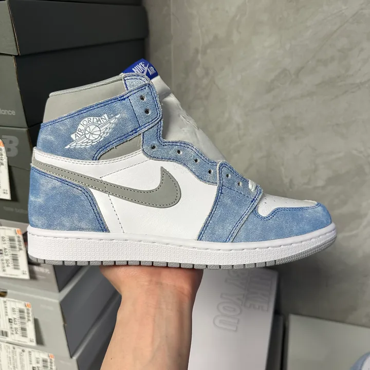View 1 of Jordan 1 Retro High Hyper Royal Smoke Grey