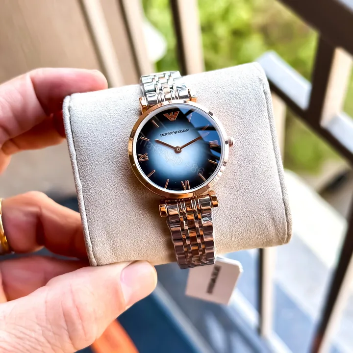 View 1 of Emporio Armani Rose Gold Two-Tone Stainless Steel
