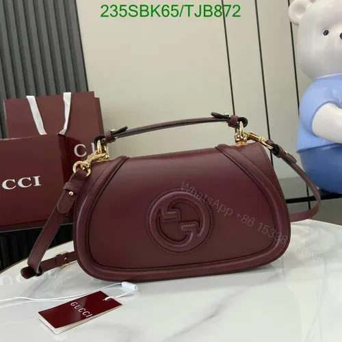 View 1 of Gucci Red Smooth Leather Small Top Handle Bag 88878