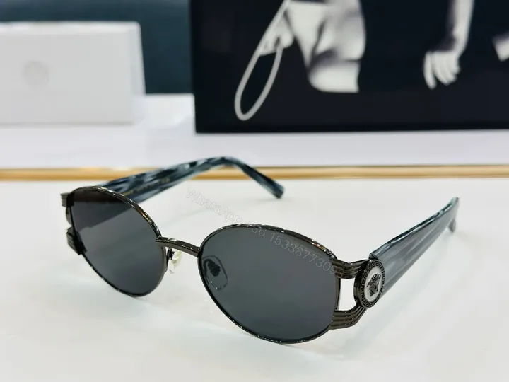 View 1 of Round Shield Sunglasses: Black Metal, Luxe Vintage, UV Protection