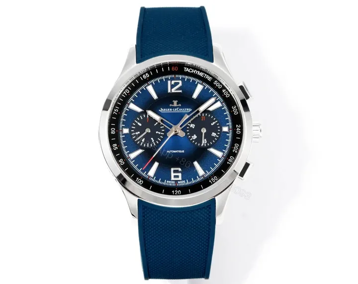 View 1 of Jaeger LeCoultre Beichen Blue Watch Rubber Strap Ultimate 42MM JLC-POL-BLU-RUB-42