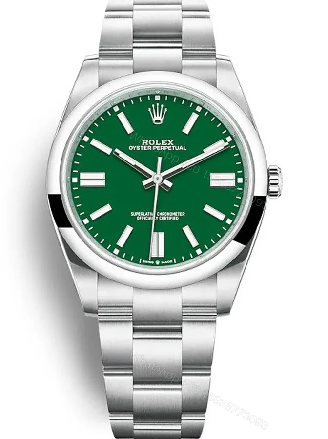 View 1 of Replica Rolex Oyster Perpetual Green Dial 124300 41 mm