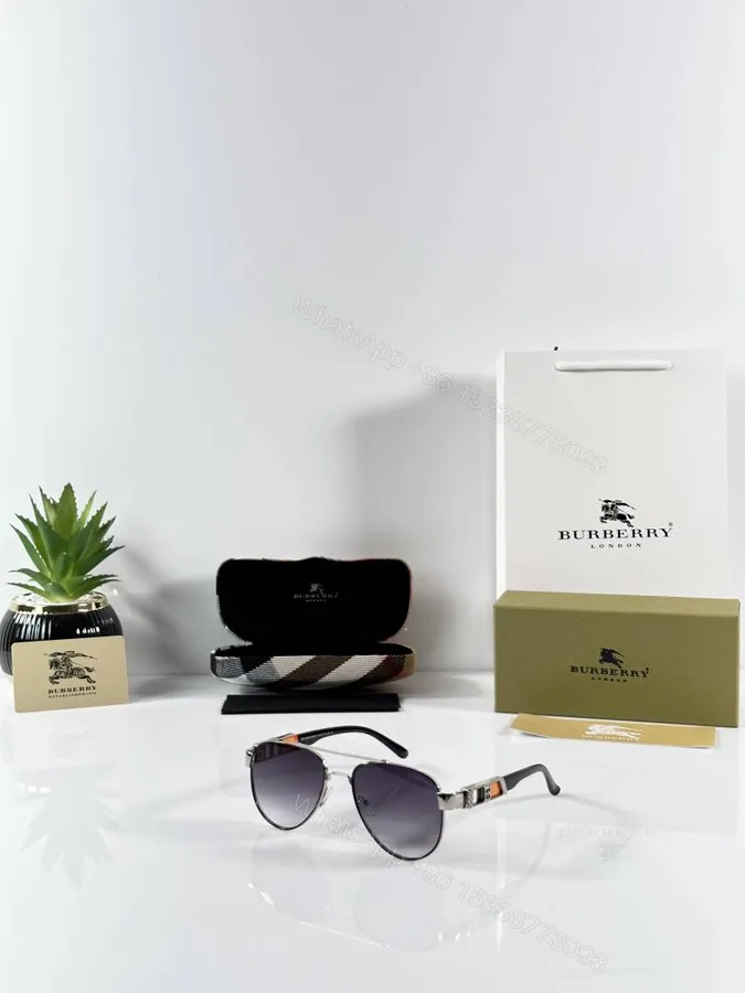 View 1 of First Copy Burberry 5086 Silver Black DC Sunglasses