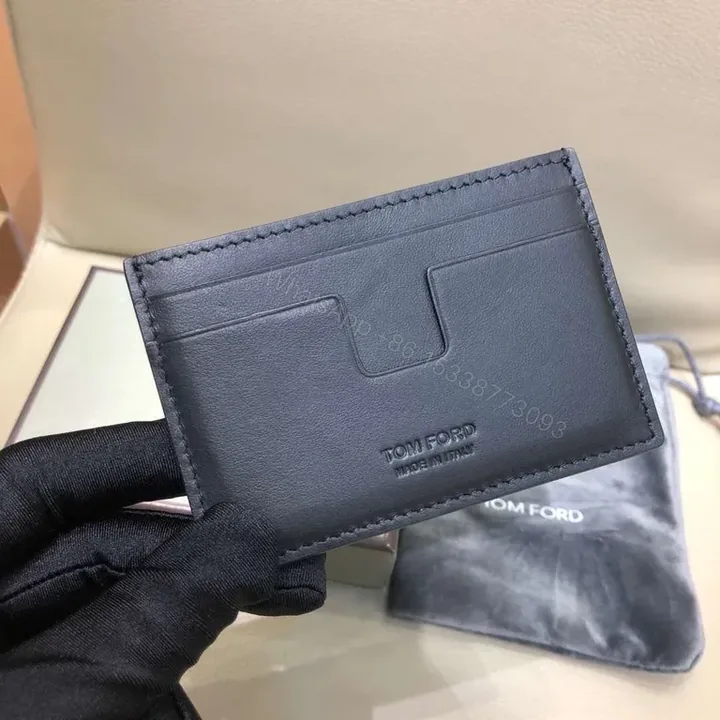 View 1 of Tom Ford Italian Calfskin Card Holder â€” Slim Luxury Organizer