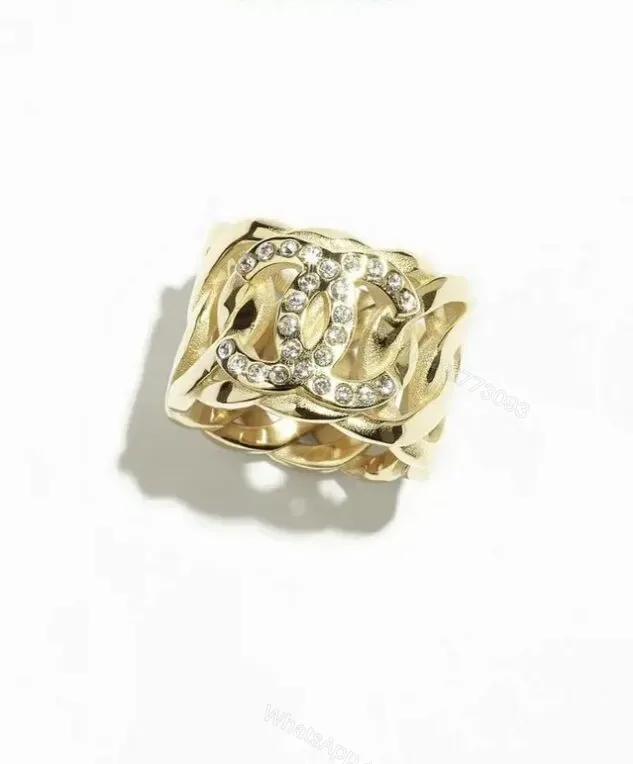 View 1 of Chanel Dupe Gold Fashion Ring for Women DJ3 1:1 Mirror