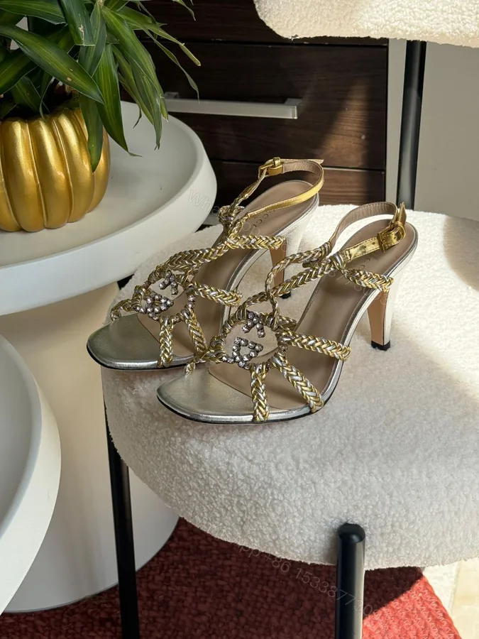 View 1 of Gucci Crystal Interlocking G sandals (Copy)