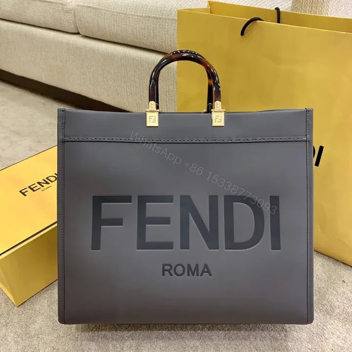 View 1 of Bold Matte Fendi Tote: Structured Street-Chic Design