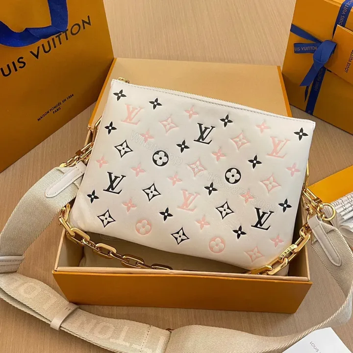 View 1 of Louis Vuitton LV Coussin Monogram Like Auth Handbags Mix Pink Black Pattern 26x20x12cm