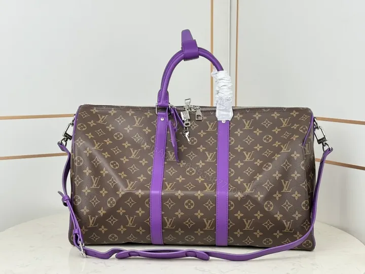 View 1 of Bold Monogram Carryall: Violet Accent Travel Bag