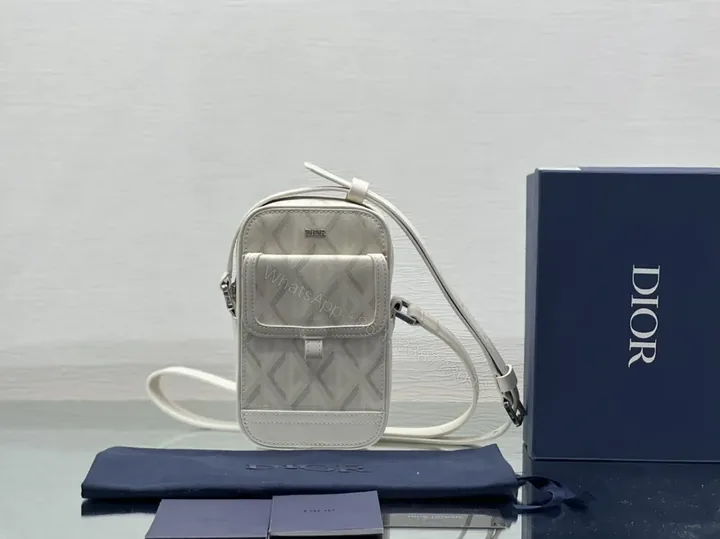 View 1 of Chic Oblique Crossbody Bag: Grey Dior Leather Trim