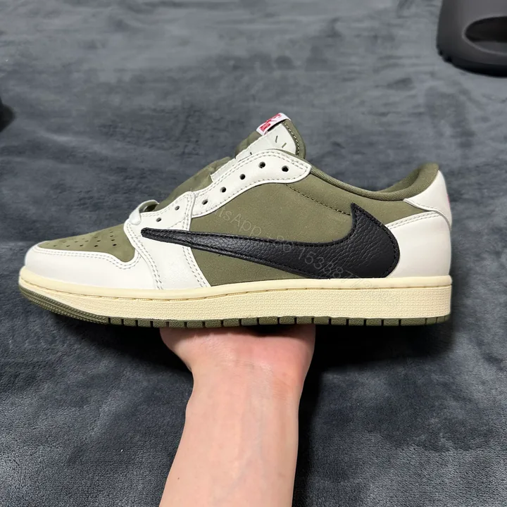 View 1 of Jordan 1 Retro Low OG SP Travis Scott Medium Olive