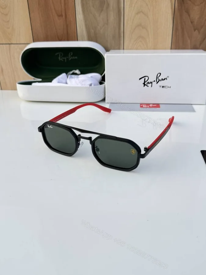 View 1 of First Copy RayBan 7328 Black Green Luxury Sunglasses Premium Fashion Eyewear