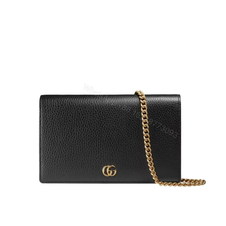 View 1 of Gucci GG Marmont Wallet On Chain Black 20Cm 497985 CAO0G 1000