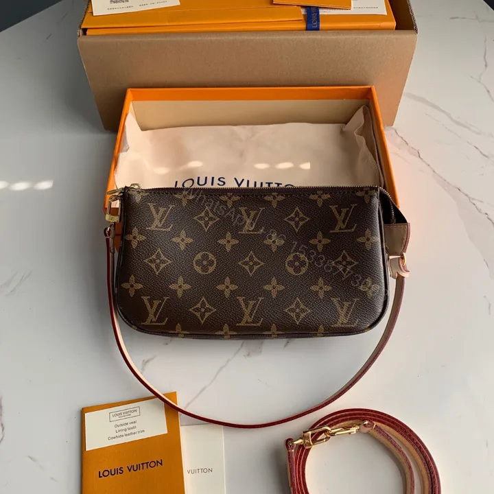 View 1 of Louis Vuitton LV Pochette Monogram Woman’s Handbags 23.5×13.5cm