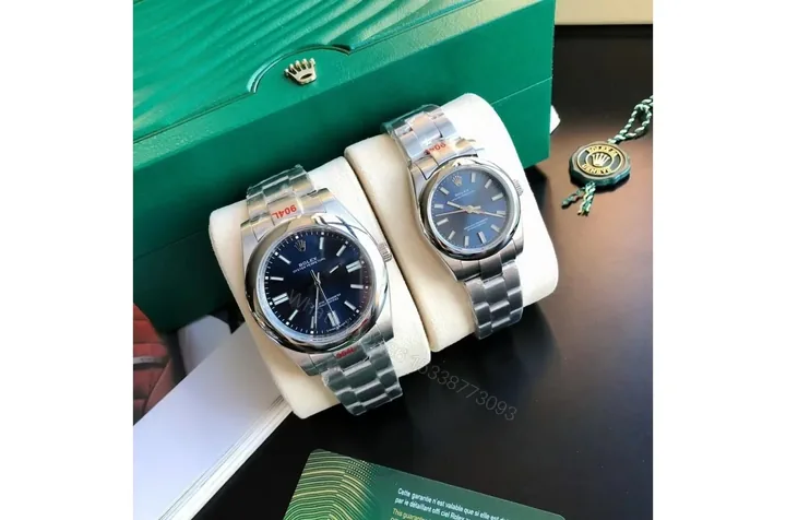 View 1 of Replica Rolex Oyster Perpetual SS/SS Blue/Stk 31/41 mm