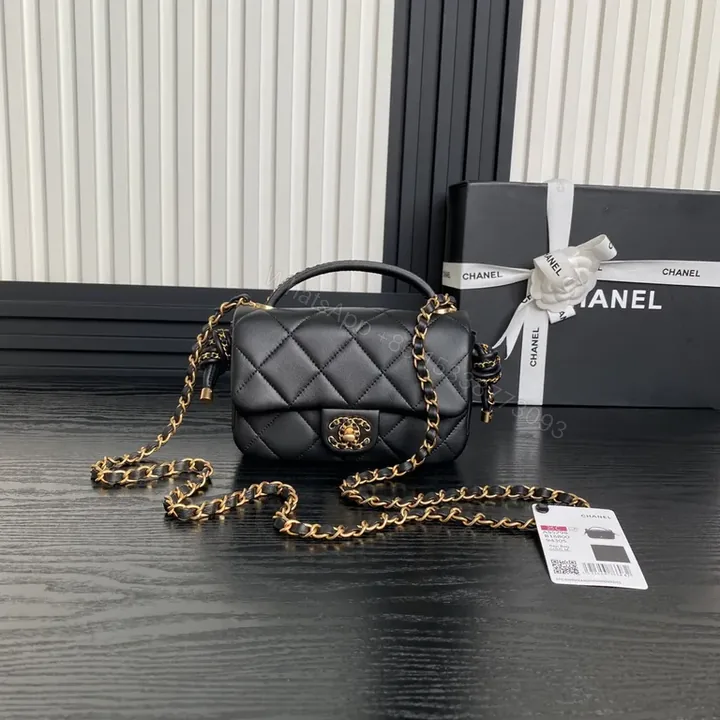 View 1 of Chanel-Style Quilted Mini Bag - Luxury Chain Crossbody