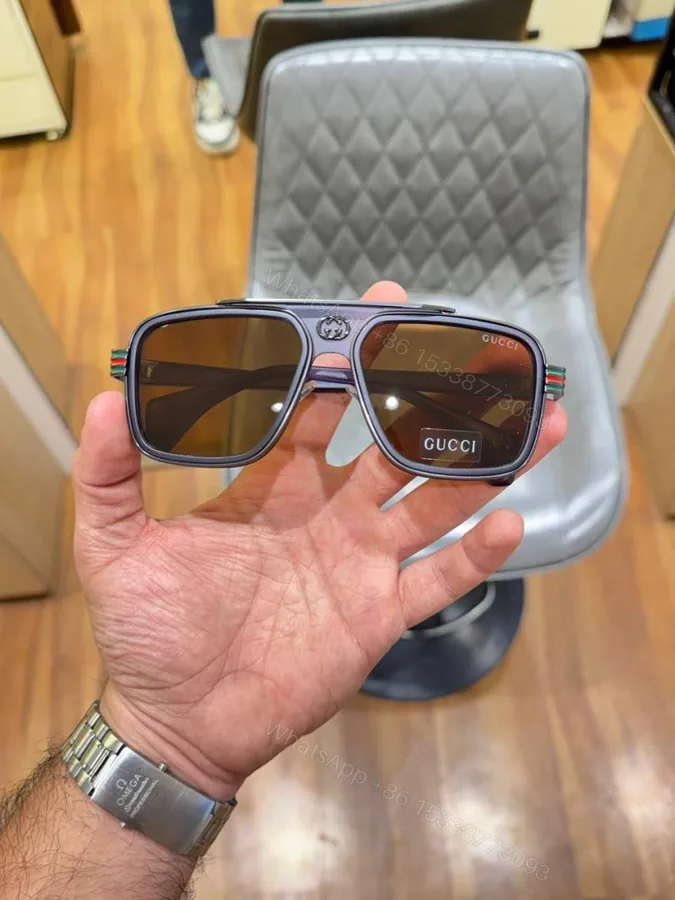 View 1 of First Copy Gucci 1295 Blue Brown Sunglasses