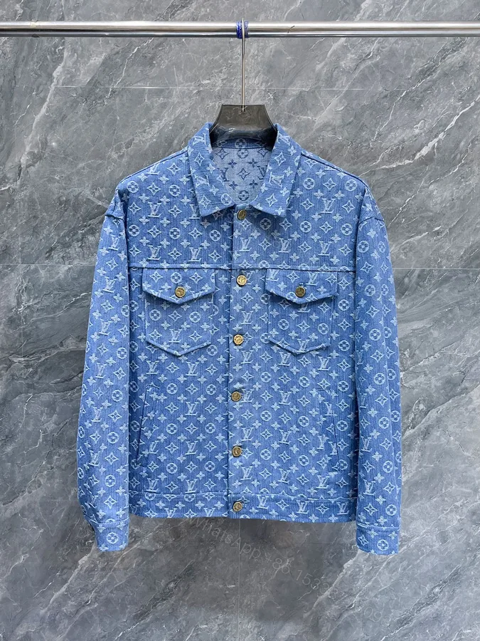 View 1 of LV A貨滿印牛仔外套 男士經典Monogram丹寧夾克