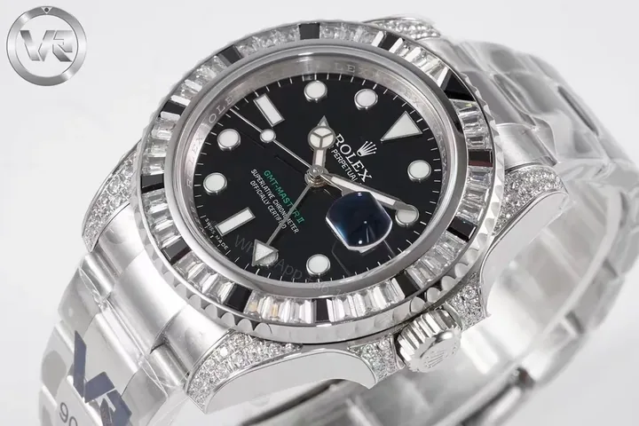 View 1 of MKS Factory Clean Factory VR Rolex GMT II Black Diamond Watch