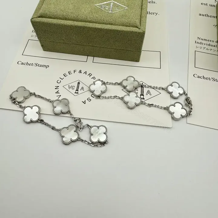 View 1 of 高仿首飾VanCleef&Arpels*RF48400貝母白金手鏈